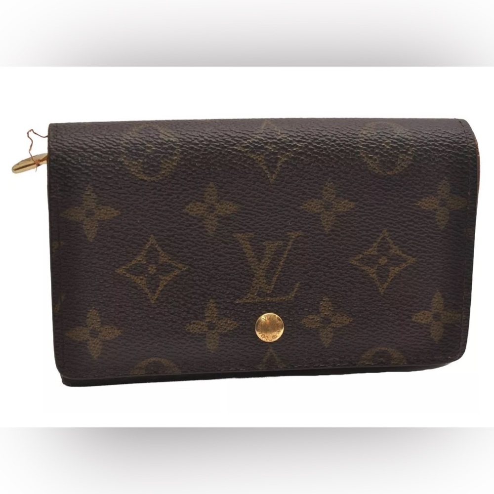Auth Louis Vuitton Monogram Porte Monnaie Billets Tresor Wallet